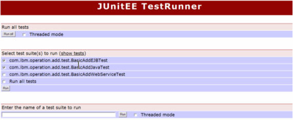 JUnitEE TestRunner screen capture